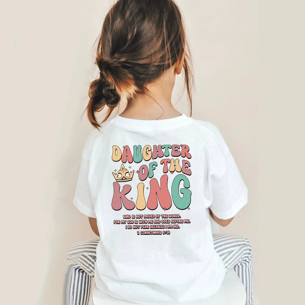 “Daughter of the King” Faith Tee – Girls Inspirational Shirt