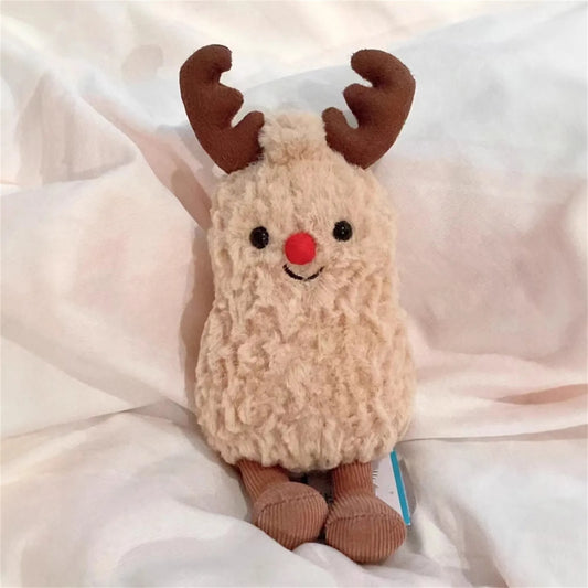 PEANUT REINDEER Soft Plush Toy Fun Christmas Gift