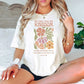 Boho Christian T Shirt Seek First His Kingdom Bible Verse Religious Floral Jesus God