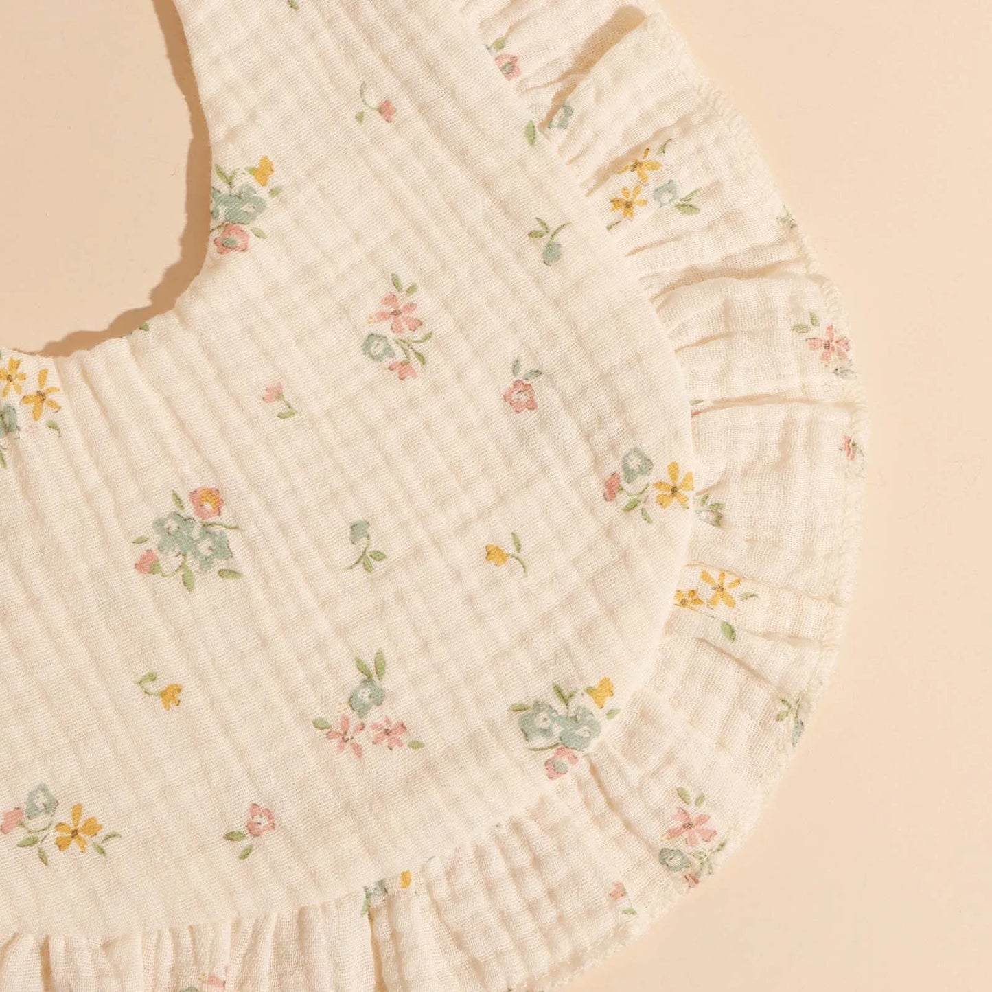 Vintage Floral Ruffle Bib Set – 3 Pack Baby Feeding Bibs
