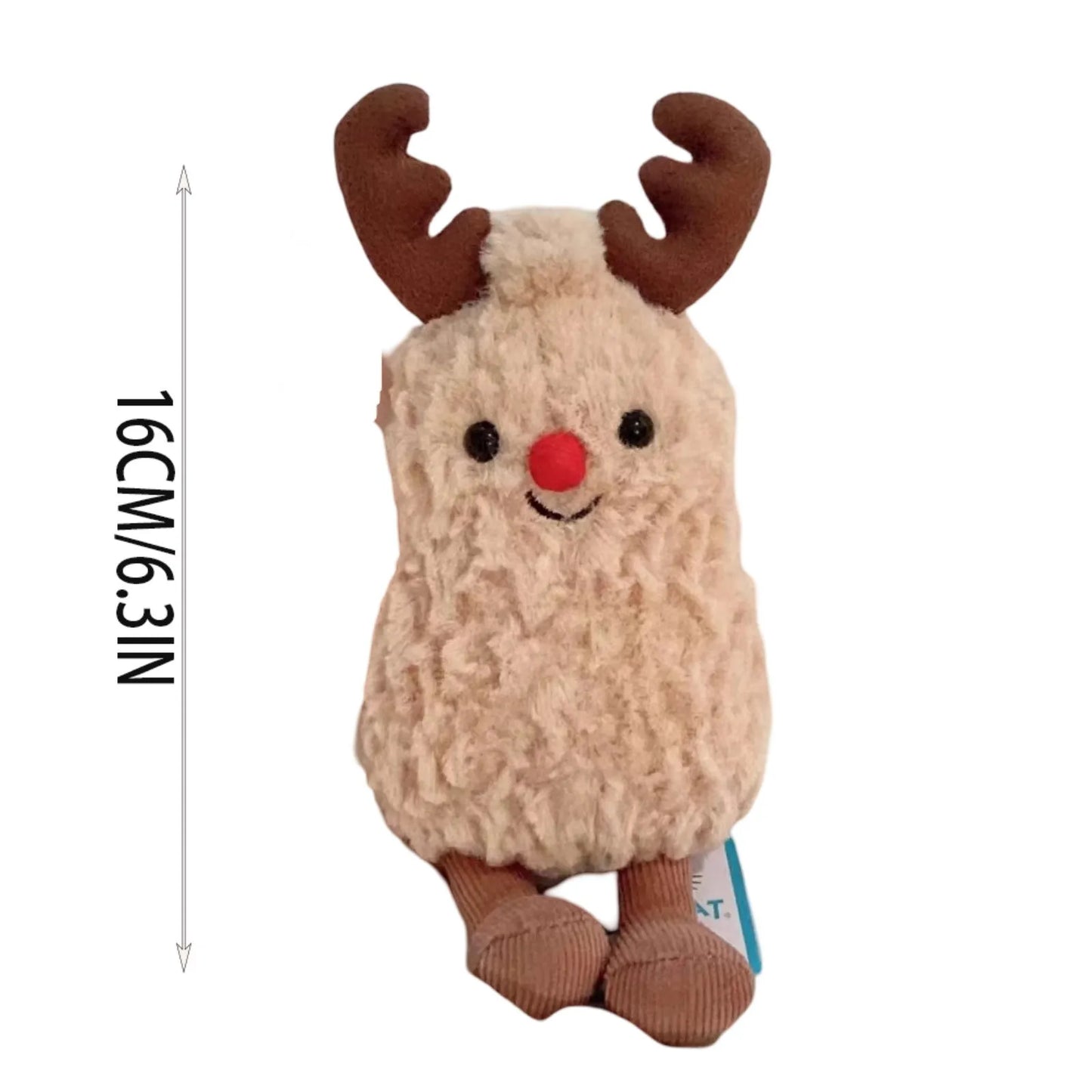 PEANUT REINDEER Soft Plush Toy Fun Christmas Gift