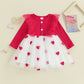 Girls Heart Print Valentine's Day Dress