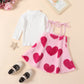 Fluffy Heart Girl's 2-Piece Outfit