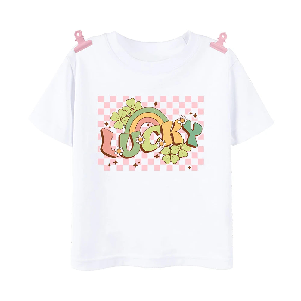 Happy Go Lucky Shamrock Tee – Toddler St. Patrick’s Day Shirt