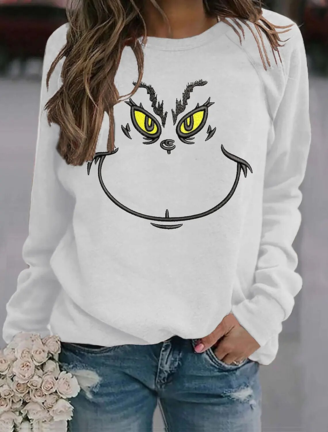 Grinch Graphic Pullover Women's Sweatshirt