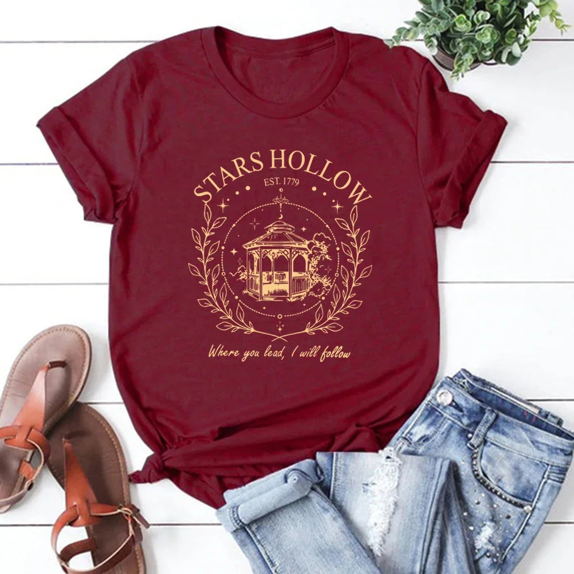 Stars Hollow Gazebo “Where You Lead” Graphic T-Shirt