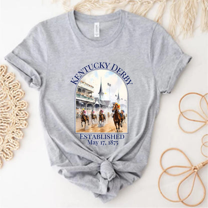 Vintage Kentucky Derby Horse Racing Graphic Tee – Classic Equestrian Heritage Shirt