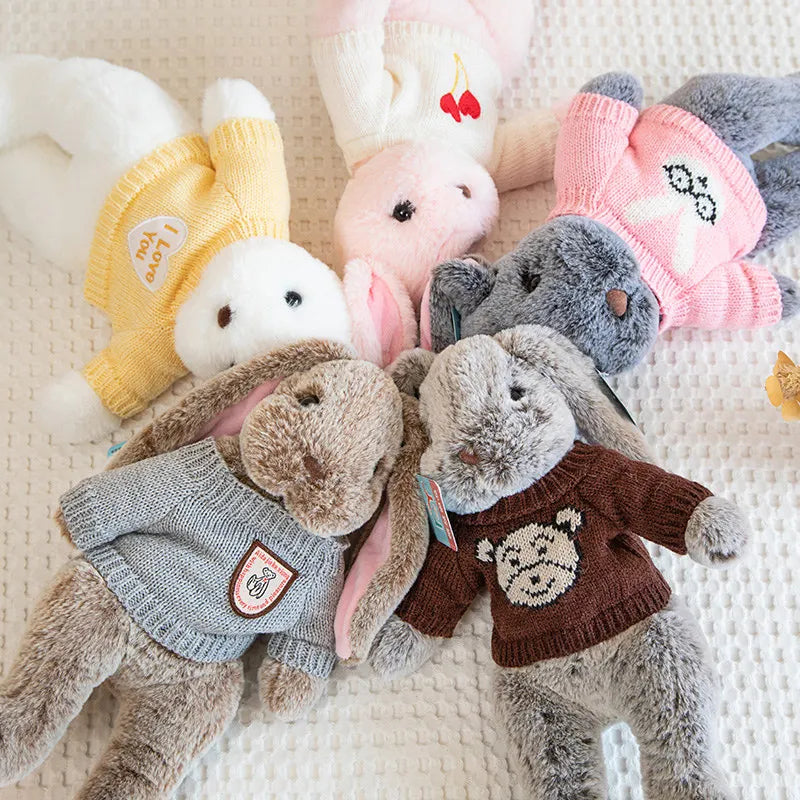 Heirloom Knit Sweater Bunny Plush – Soft Classic Stuffed Rabbit