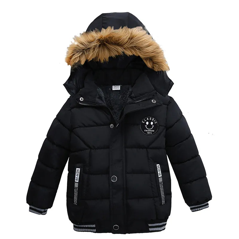 Children's Winter Coat Faux Fur Lined Hood