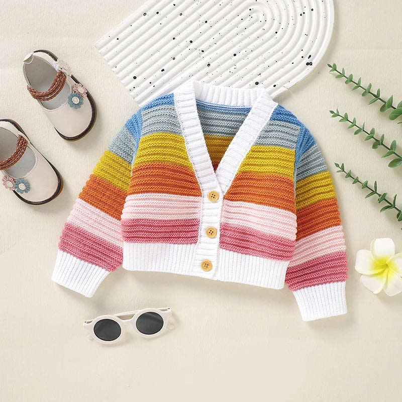 Cardigan Rainbow Sweater - Baby and Toddler