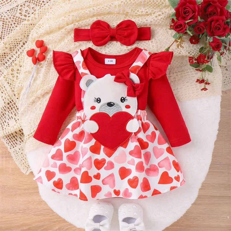 Valentines Day Heart Baby Girl Outfit/Dress