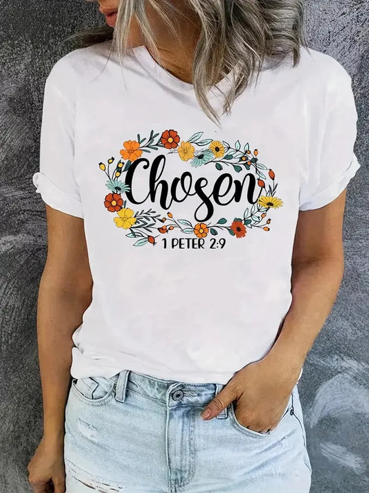 Chosen Floral Women's Christian T-Shirt