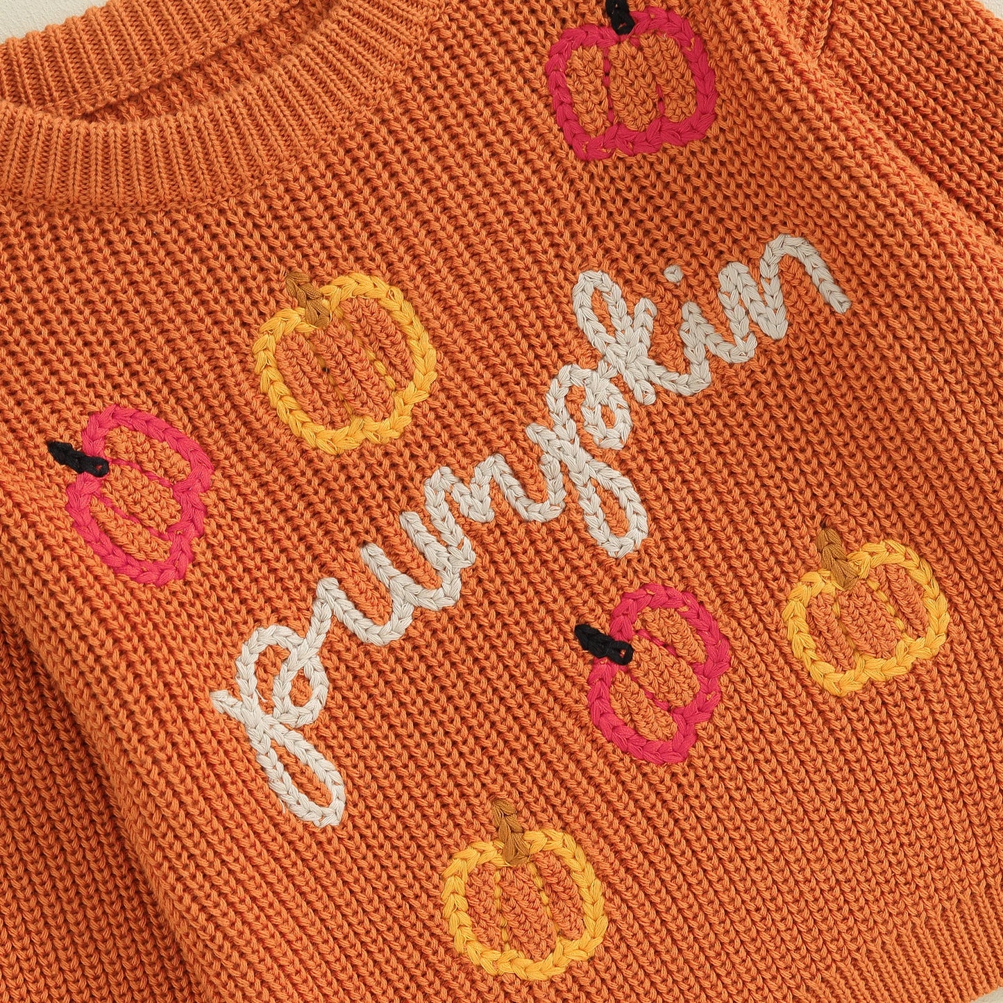 Baby Pumpkin Fall Halloween Knitted Sweater