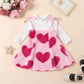 Fluffy Heart Girl's 2-Piece Outfit