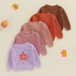 Baby Pumpkin Autumn Fall Pullover Knit Sweater for Boys and Girls