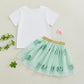 In My Lucky Girl Era” 2-Piece Skirt Set – Shamrock Tulle Outfit