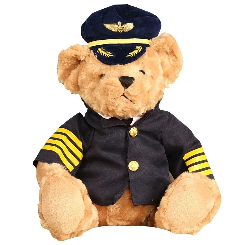 Pilot and Flight Attendant Plush Bear