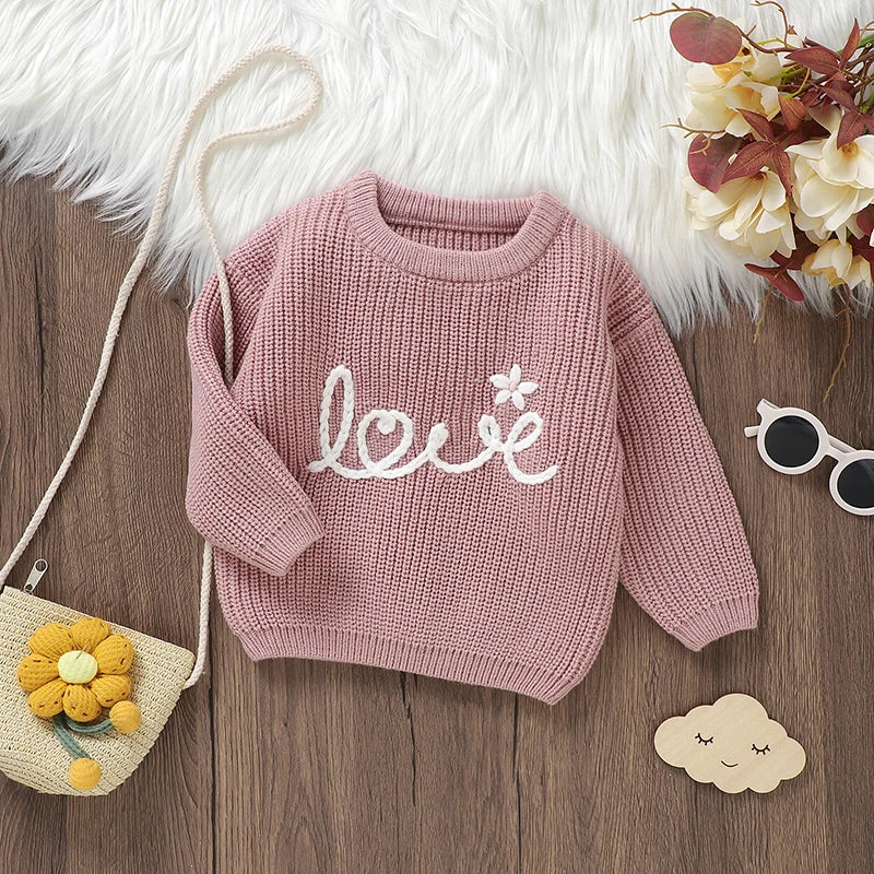 LOVE Baby/Toddler Girl Knit Sweater