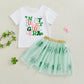 In My Lucky Girl Era” 2-Piece Skirt Set – Shamrock Tulle Outfit