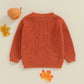 Baby Pumpkin Autumn Fall Pullover Knit Sweater for Boys and Girls