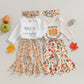 Infant Baby Girls Thanksgiving Clothes 3pcs Set