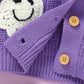 Boo Baby Girls Halloween Knitted Cardigan Sweater