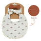 Floral Muslin Baby Bib & Bow Headband Set – 3 Piece Gift Set