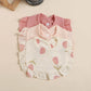 Vintage Floral Ruffle Bib Set – 3 Pack Baby Feeding Bibs