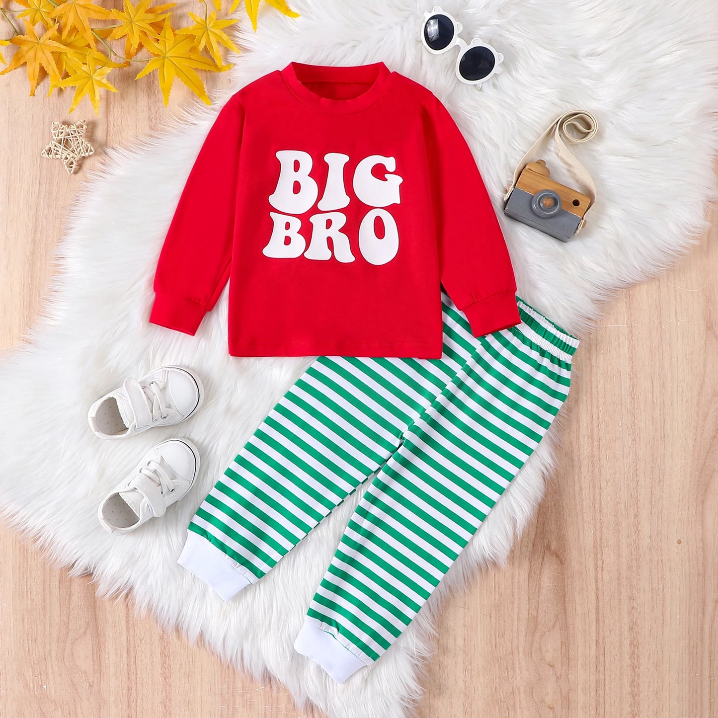 Big Sis & Lil Sis Matching Pajamas – Holiday Sibling PJ Set (Big Bro & Lil Bro Options Available)