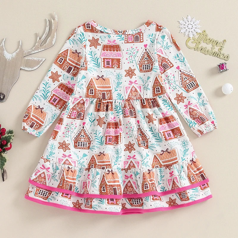 Girl's Gingerbread House Dress