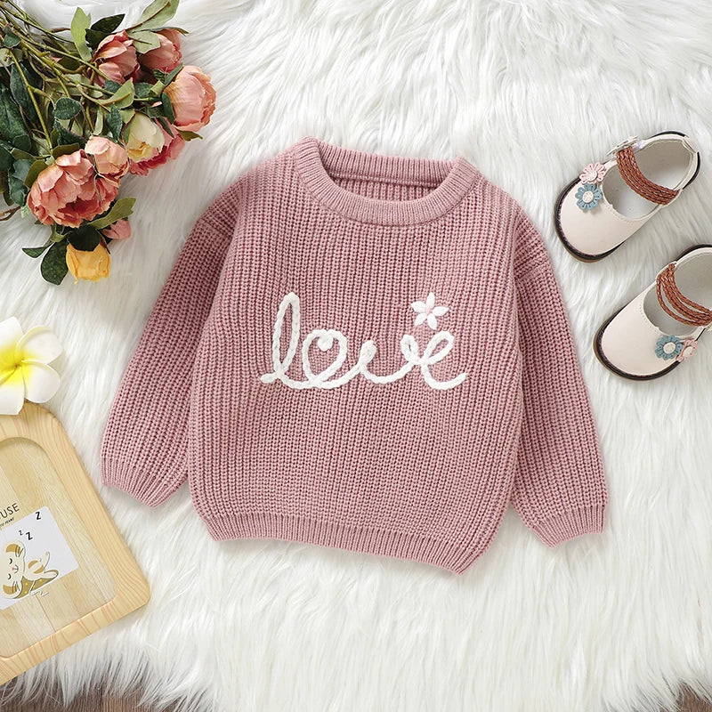 LOVE Baby/Toddler Girl Knit Sweater