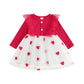 Girls Heart Print Valentine's Day Dress