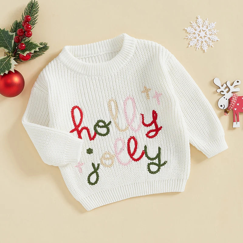 Holly Jolly Christmas Baby Sweater for Boys and Girls