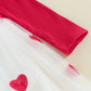 Girls Heart Print Valentine's Day Dress