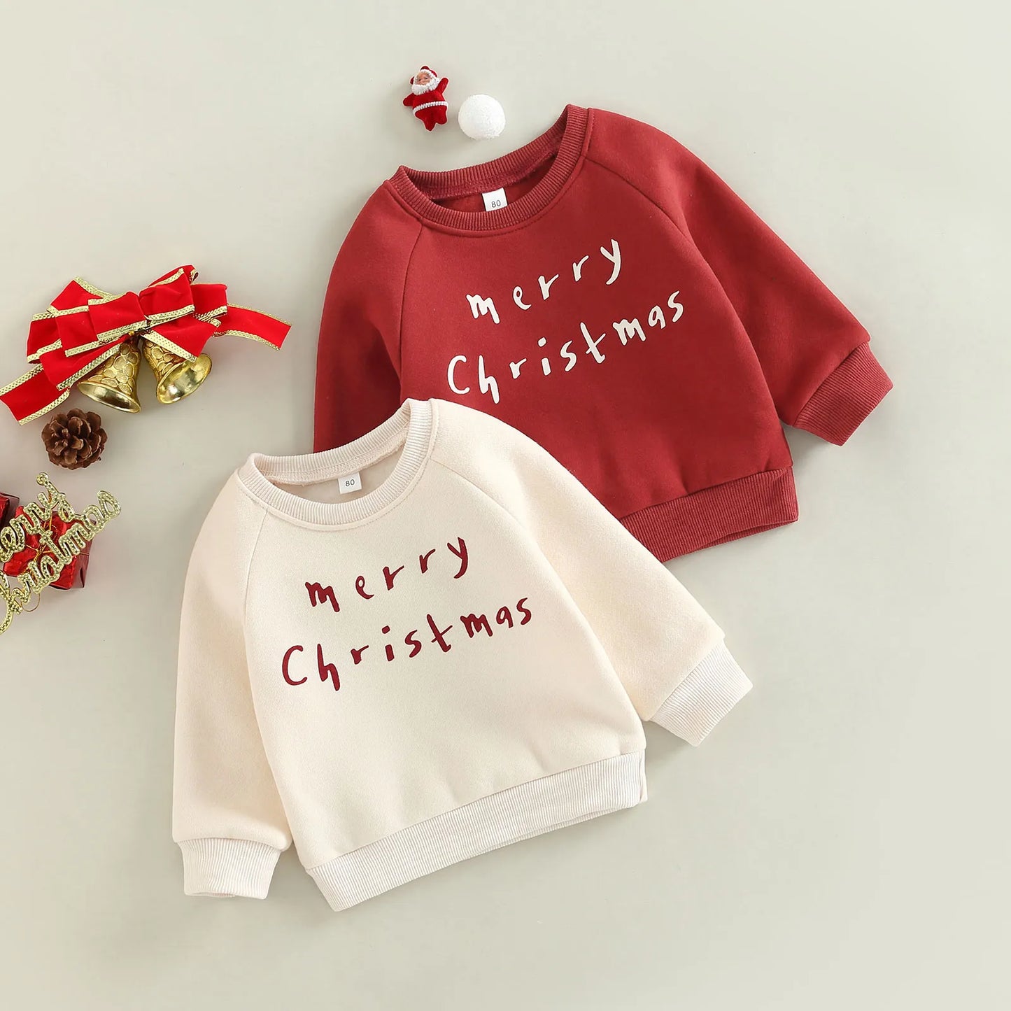 Baby and Toddler Merry Christmas Long Sleeve Pullover Top