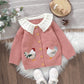 Girls Chicken Embroidered Cardigan