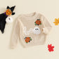 Boo - Baby Toddler Fall Knit Pullover Pumpkin Halloween Sweater