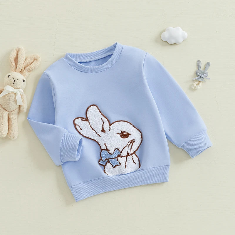 🐰 Snuggly Bunny Embroidered Baby Sweatshirt
