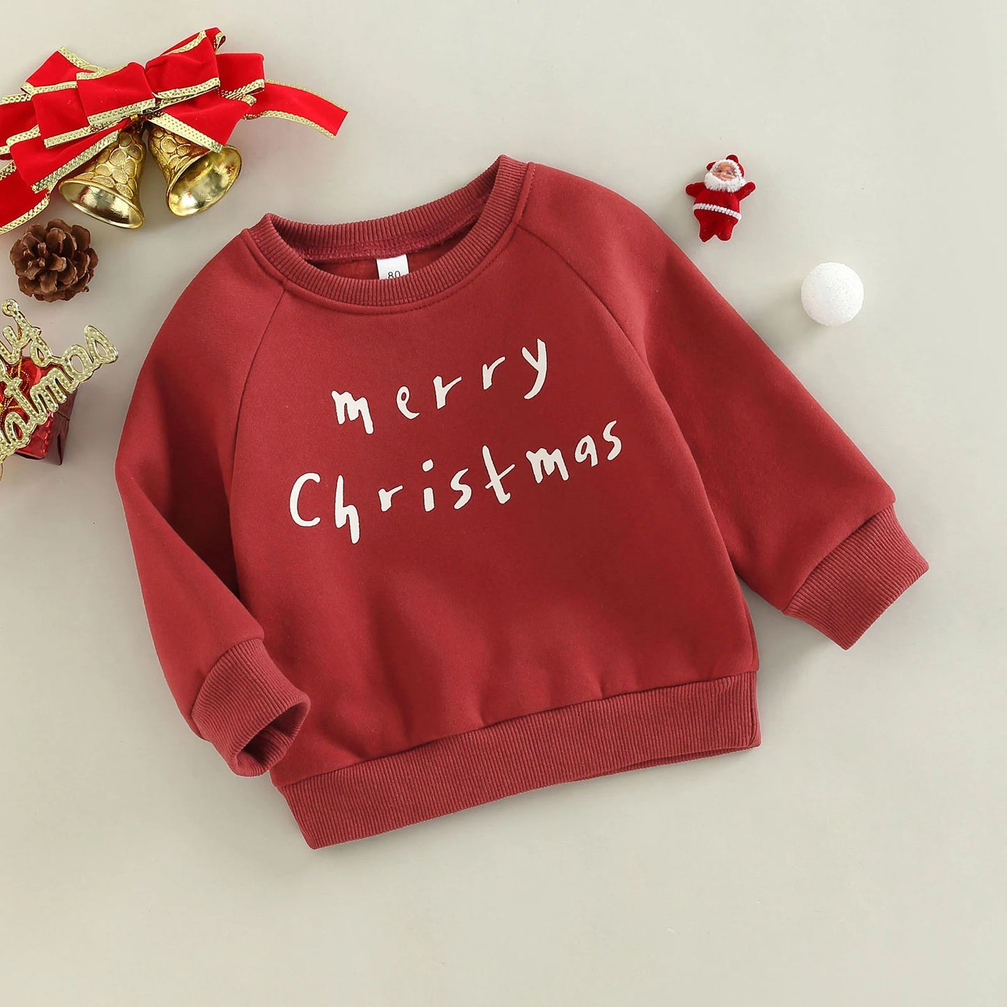 Baby and Toddler Merry Christmas Long Sleeve Pullover Top