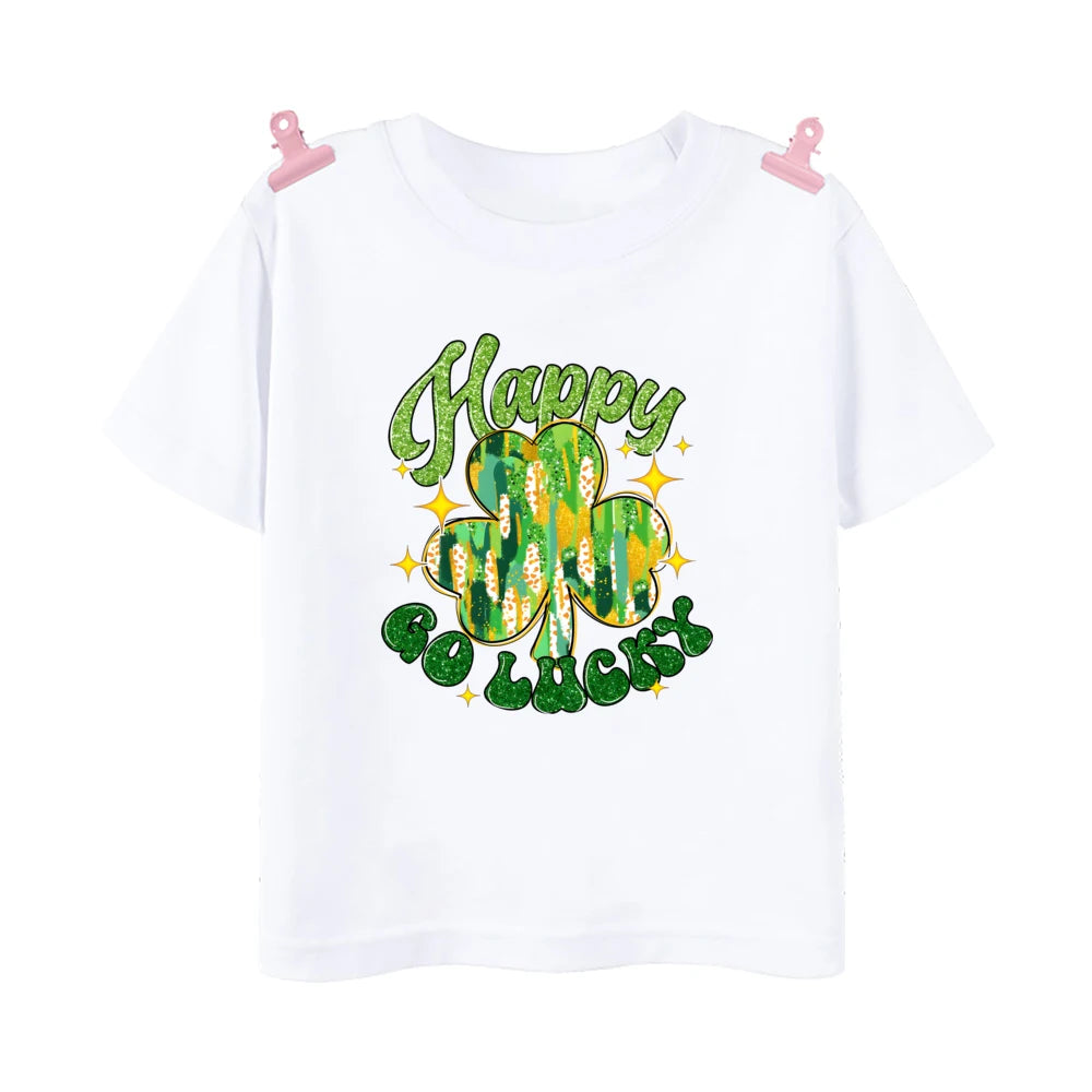 Happy Go Lucky Shamrock Tee – Toddler St. Patrick’s Day Shirt