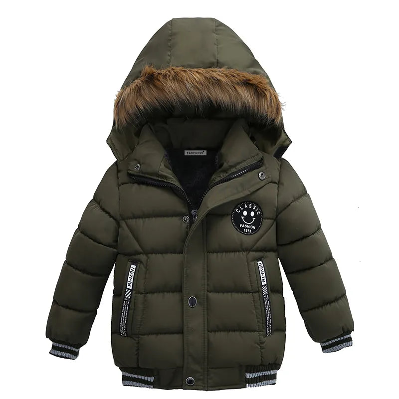 Children's Winter Coat Faux Fur Lined Hood