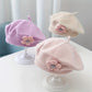 Sweet Blossom Knit Beret – Soft Flower Toddler Hat