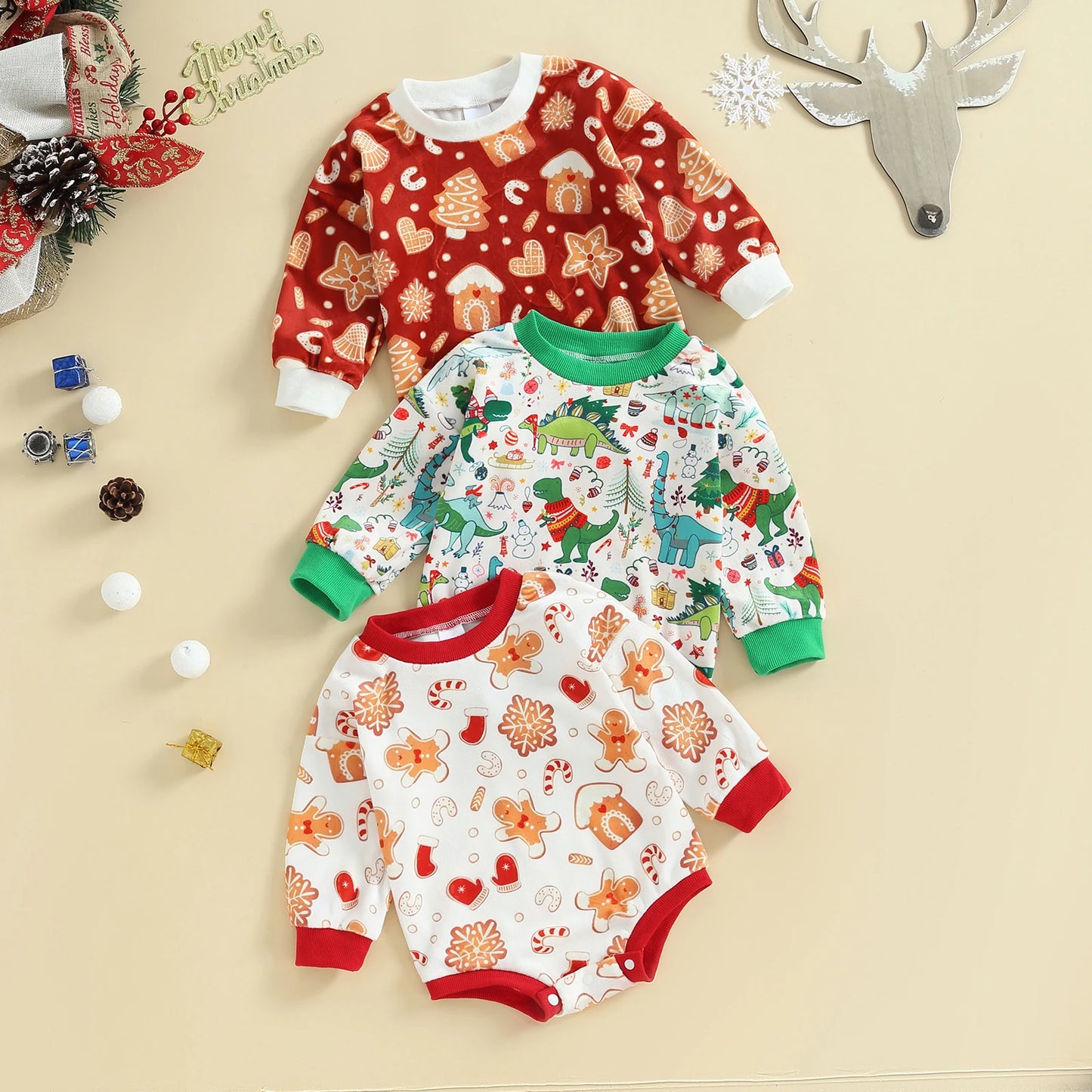 Christmas Long Sleeve Onesie/Romper