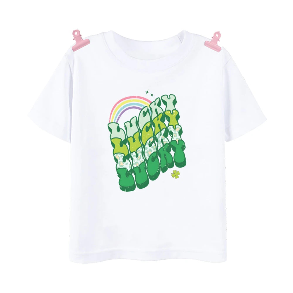 Happy Go Lucky Shamrock Tee – Toddler St. Patrick’s Day Shirt