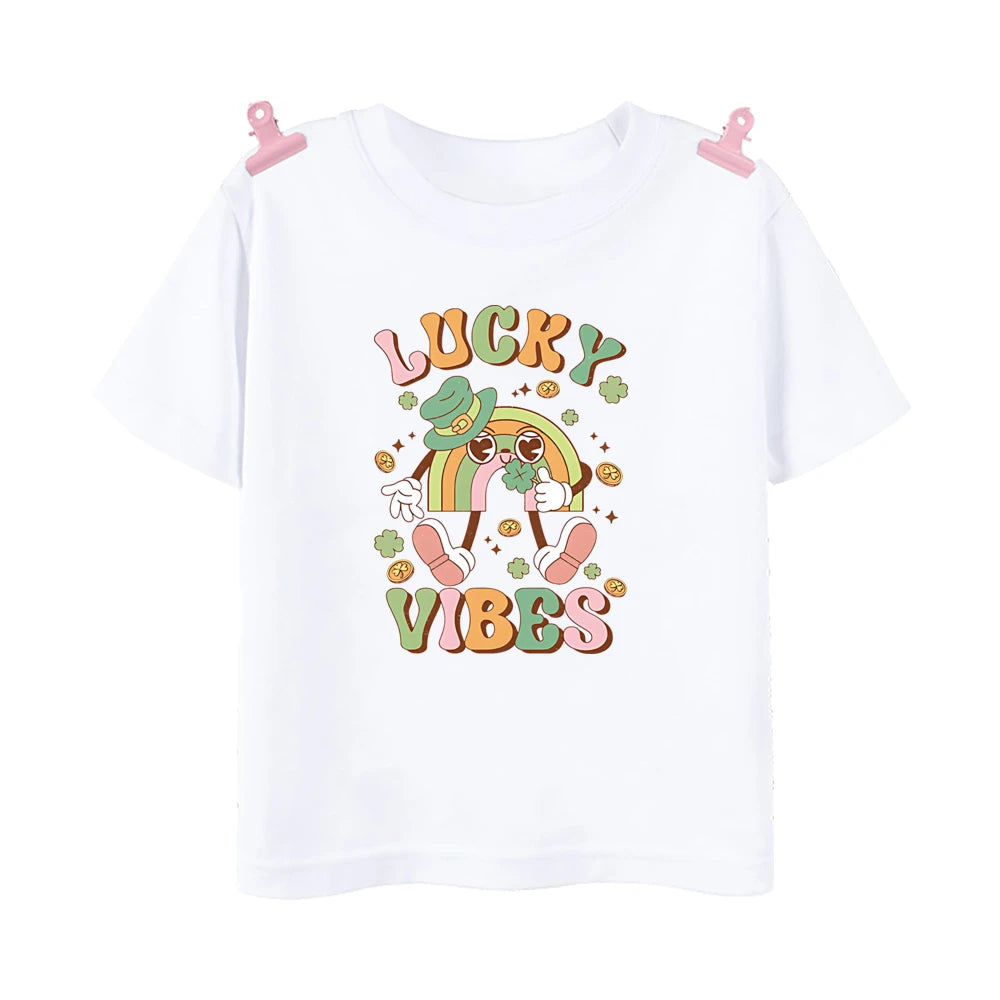 Happy Go Lucky Shamrock Tee – Toddler St. Patrick’s Day Shirt