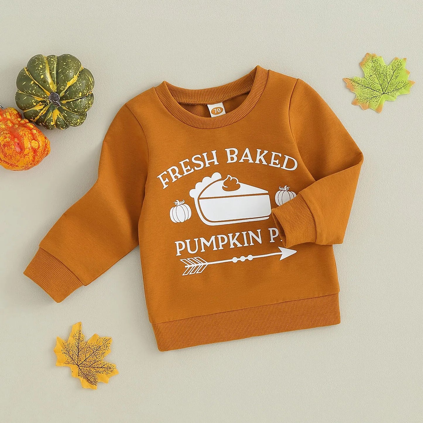 Girls Boys Thanksgiving Pumpkin Pie Sweatshirt 12M-4T