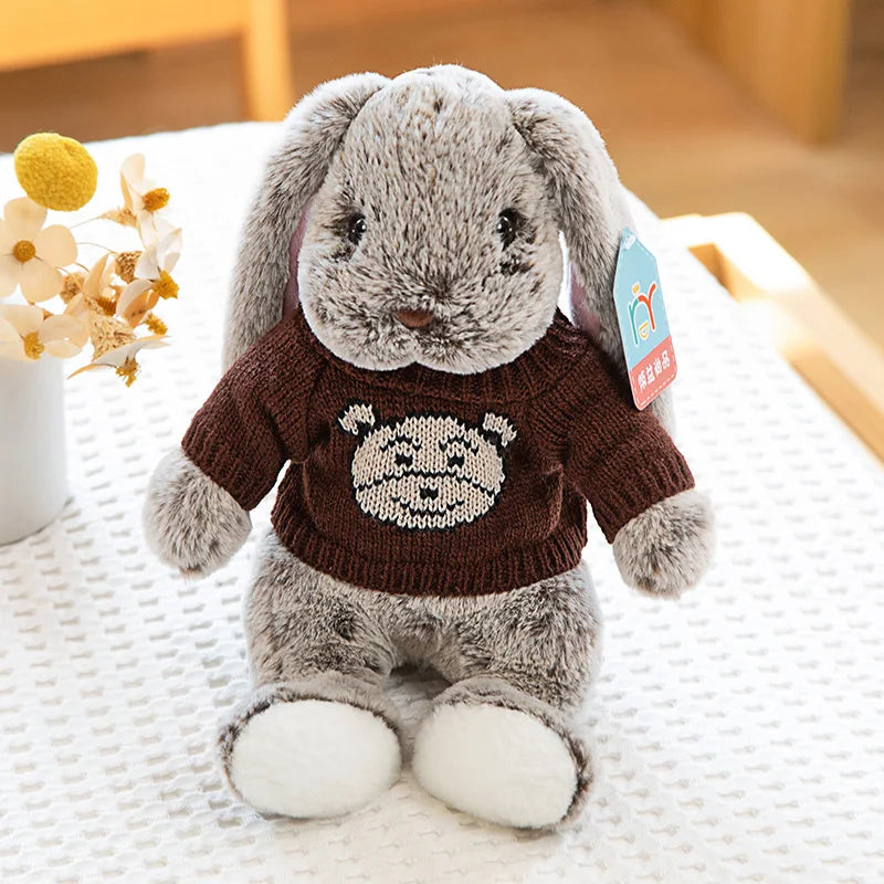 Heirloom Knit Sweater Bunny Plush – Soft Classic Stuffed Rabbit