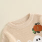 Boo - Baby Toddler Fall Knit Pullover Pumpkin Halloween Sweater