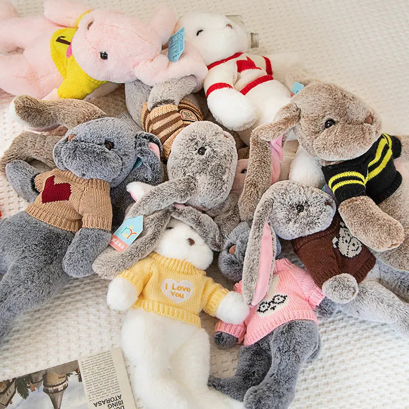 Heirloom Knit Sweater Bunny Plush – Soft Classic Stuffed Rabbit