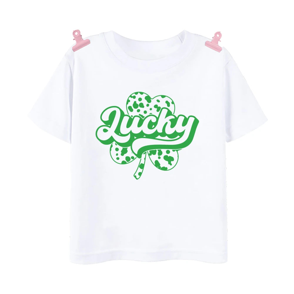 Happy Go Lucky Shamrock Tee – Toddler St. Patrick’s Day Shirt